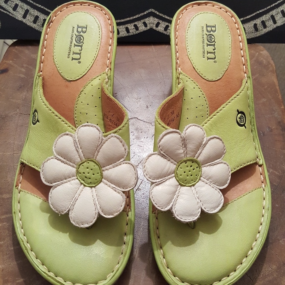 Lime Green Born Wedges Very Comfortable